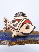 Miniature Mata Ortiz Hand Coiled Fish Effigy Pottery