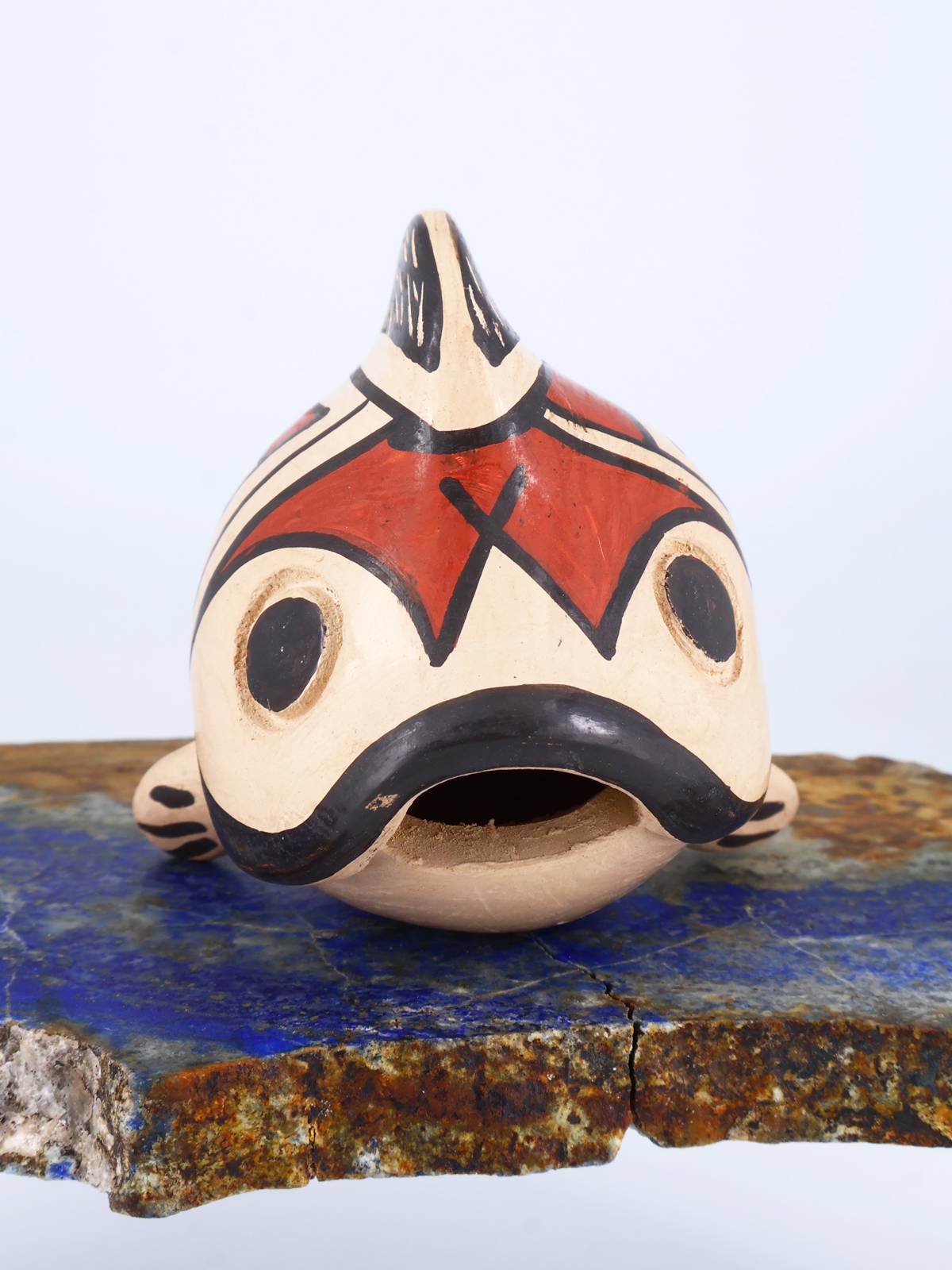 Miniature Mata Ortiz Hand Coiled Fish Effigy Pottery