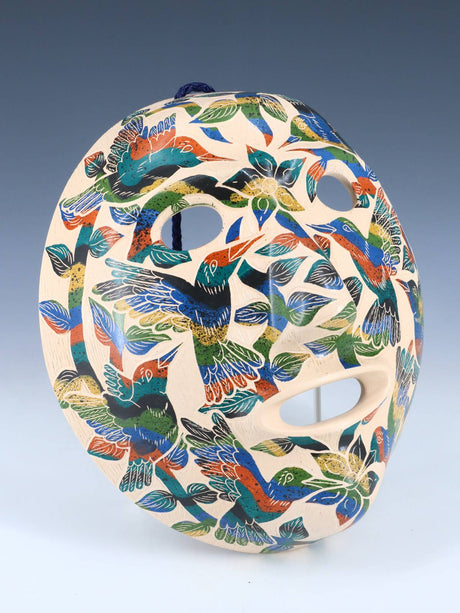 Mata Ortiz Hand Coiled Pottery Mask