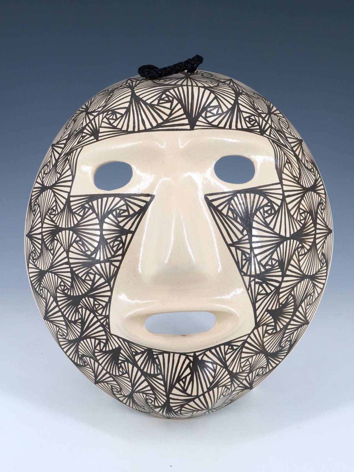 Mata Ortiz Hand Coiled Pottery Mask