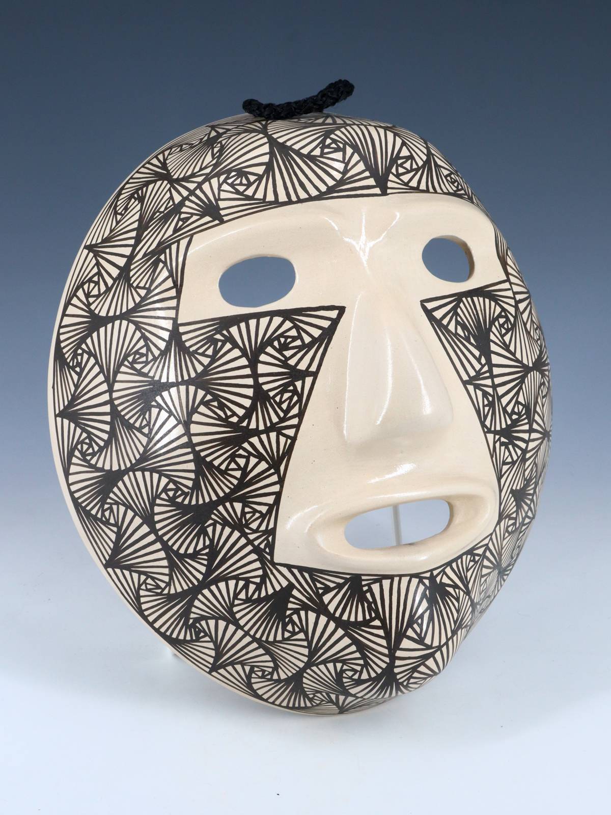 Mata Ortiz Hand Coiled Pottery Mask