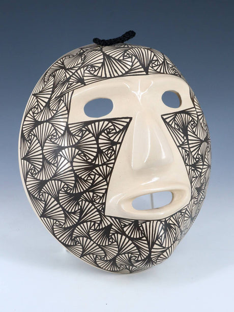Mata Ortiz Hand Coiled Pottery Mask