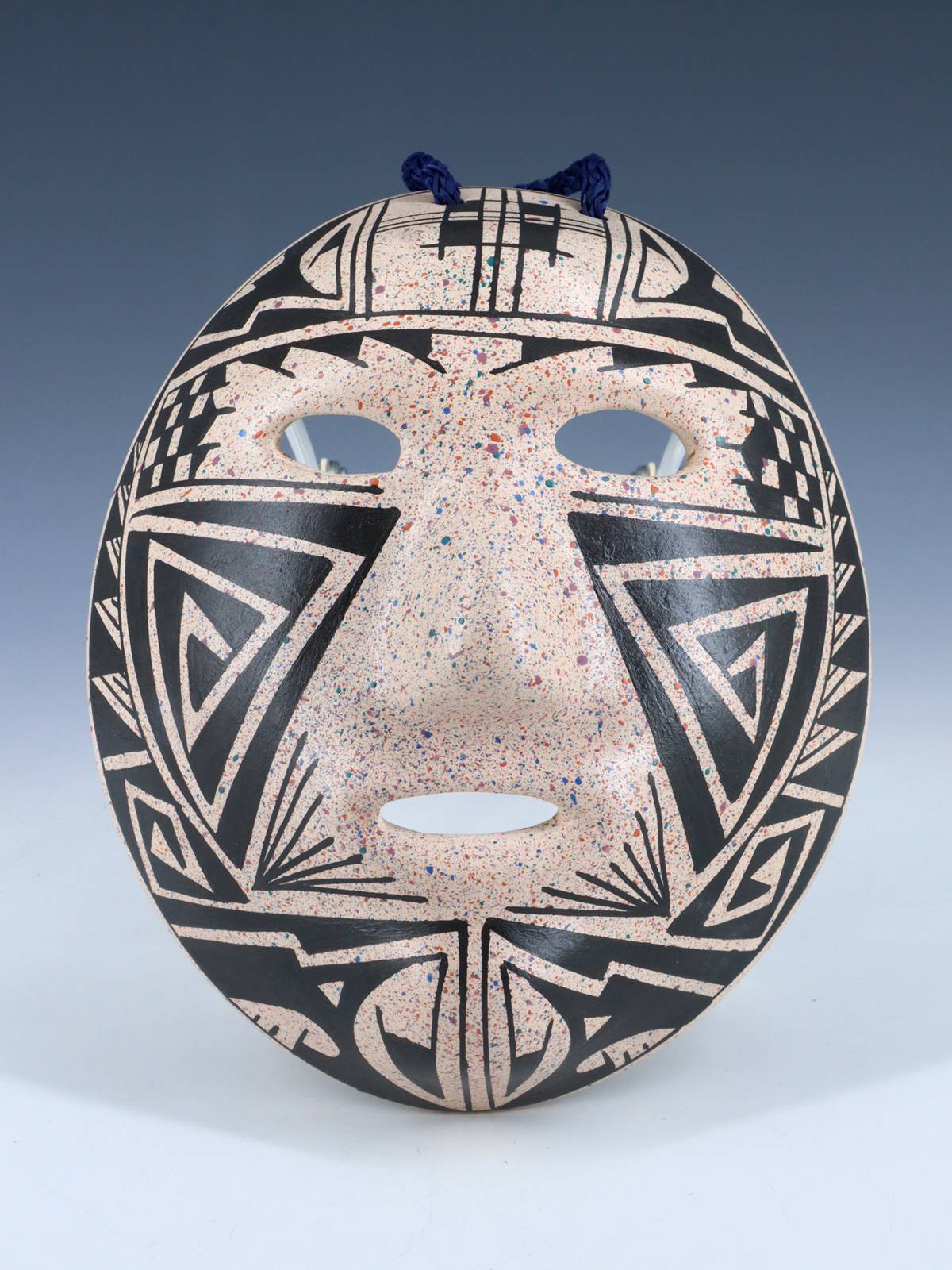 Mata Ortiz Hand Coiled Pottery Mask