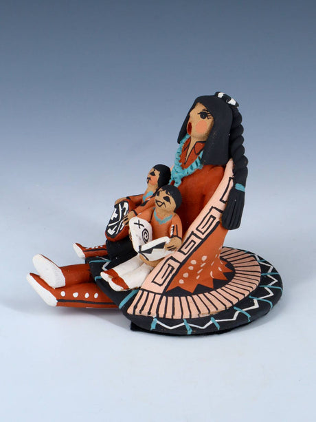 Jemez Pueblo Pottery Two Baby Storyteller Doll - PuebloDirect.com