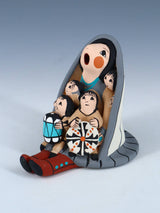 Jemez Pueblo Pottery Four Baby Storyteller Doll