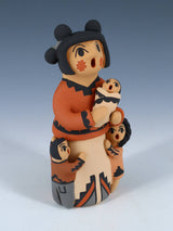 Jemez Pueblo Pottery Three Baby Storyteller Doll - PuebloDirect.com