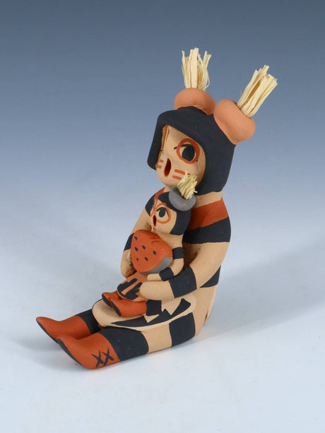 Jemez Pueblo Pottery One Baby Koshare Storyteller