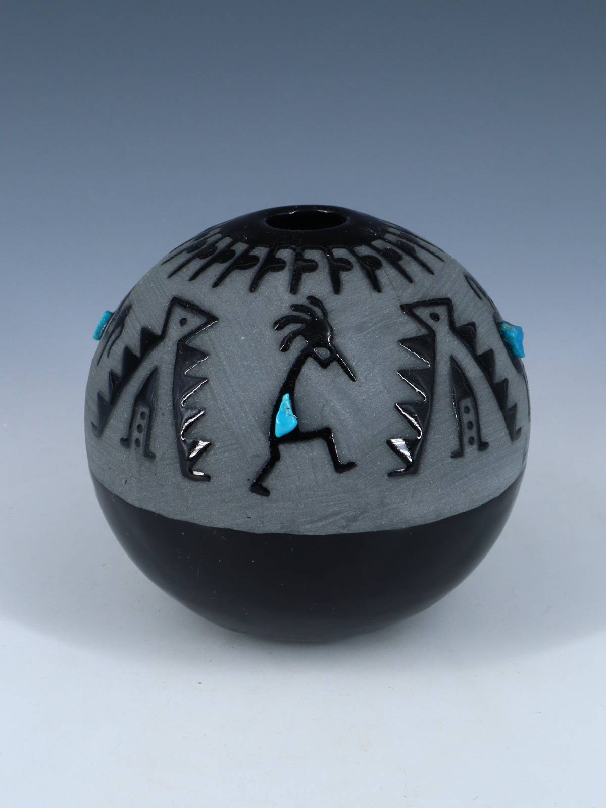 San Juan Pueblo Black Pottery
