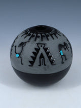 San Juan Pueblo Black Pottery