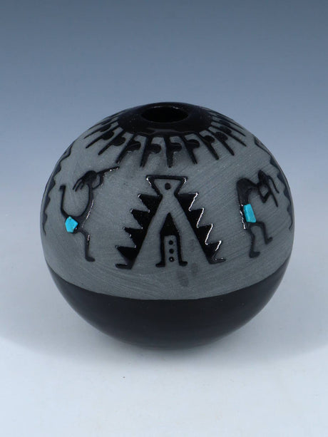 San Juan Pueblo Black Pottery