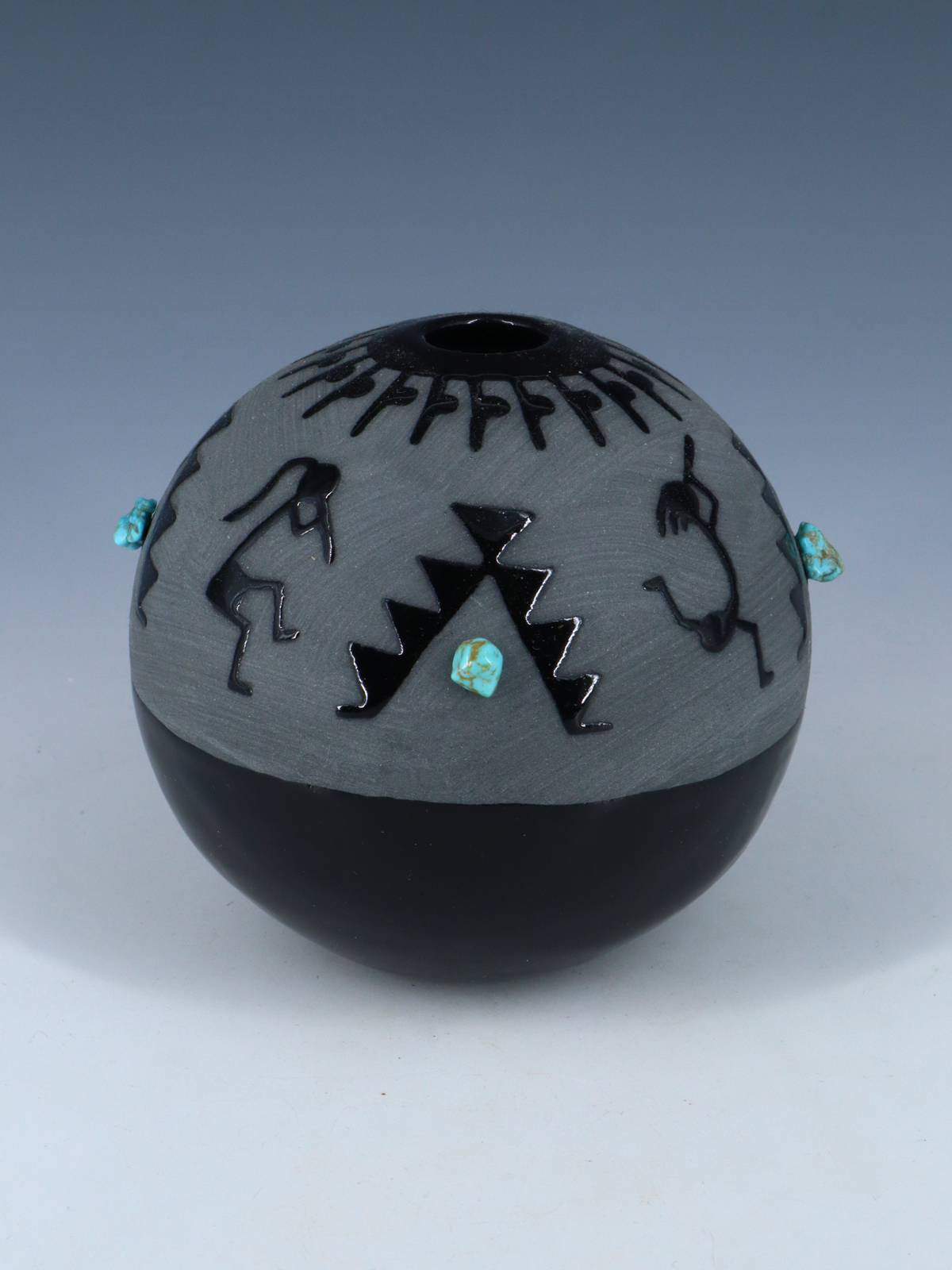 San Juan Pueblo Black Pottery