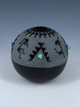 San Juan Pueblo Black Pottery