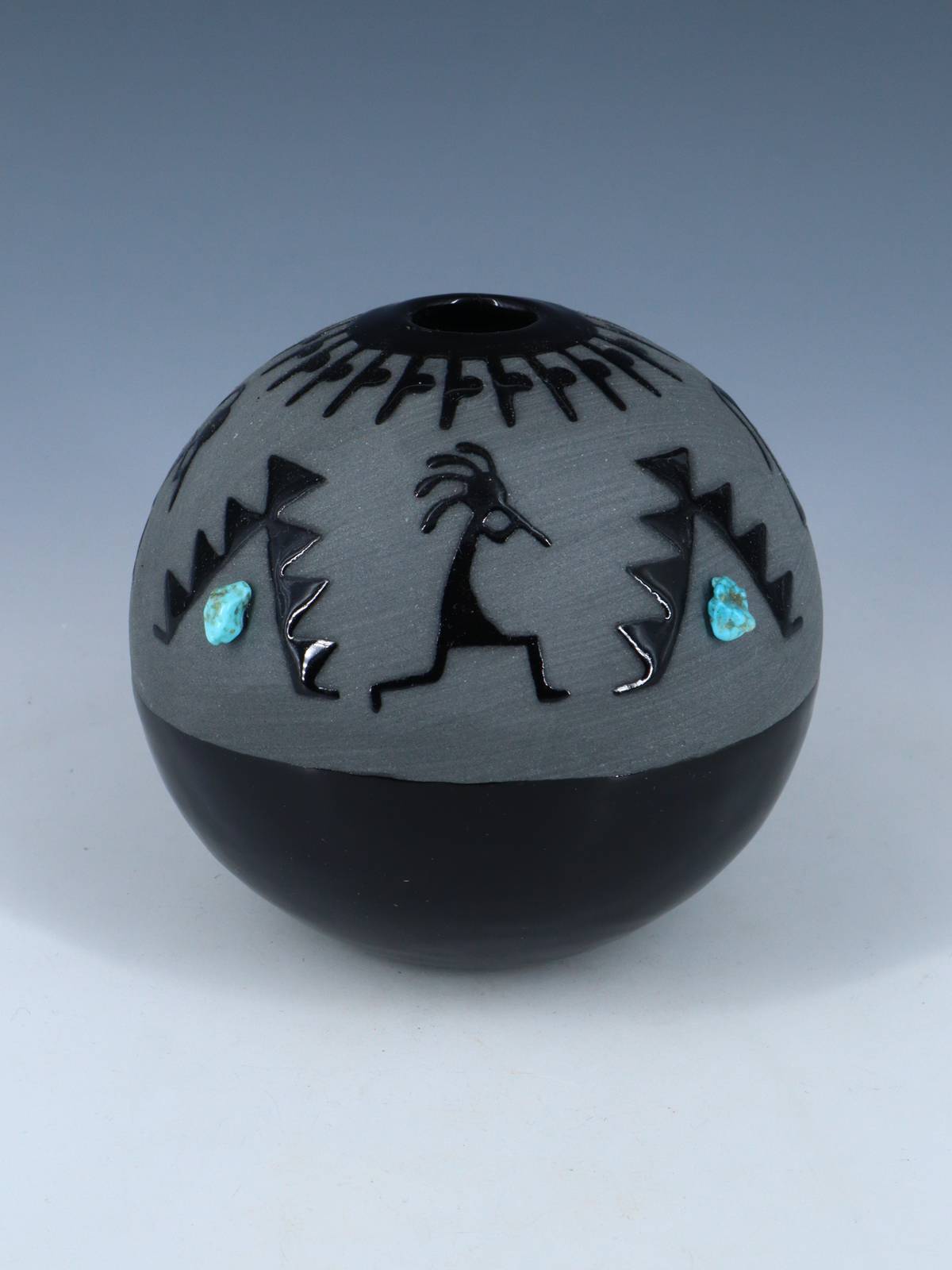 San Juan Pueblo Black Pottery