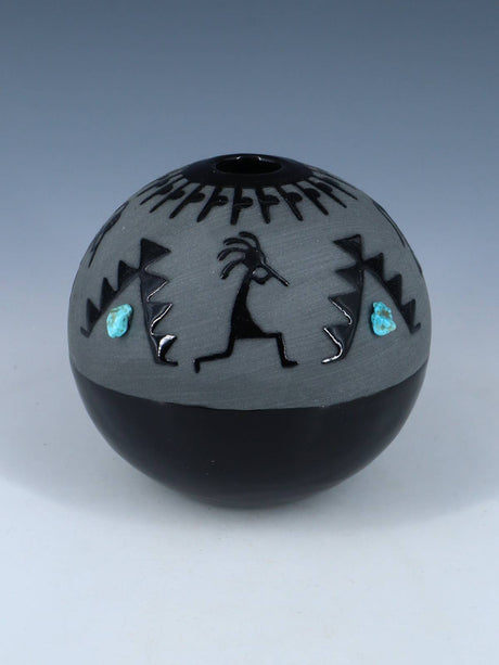 San Juan Pueblo Black Pottery