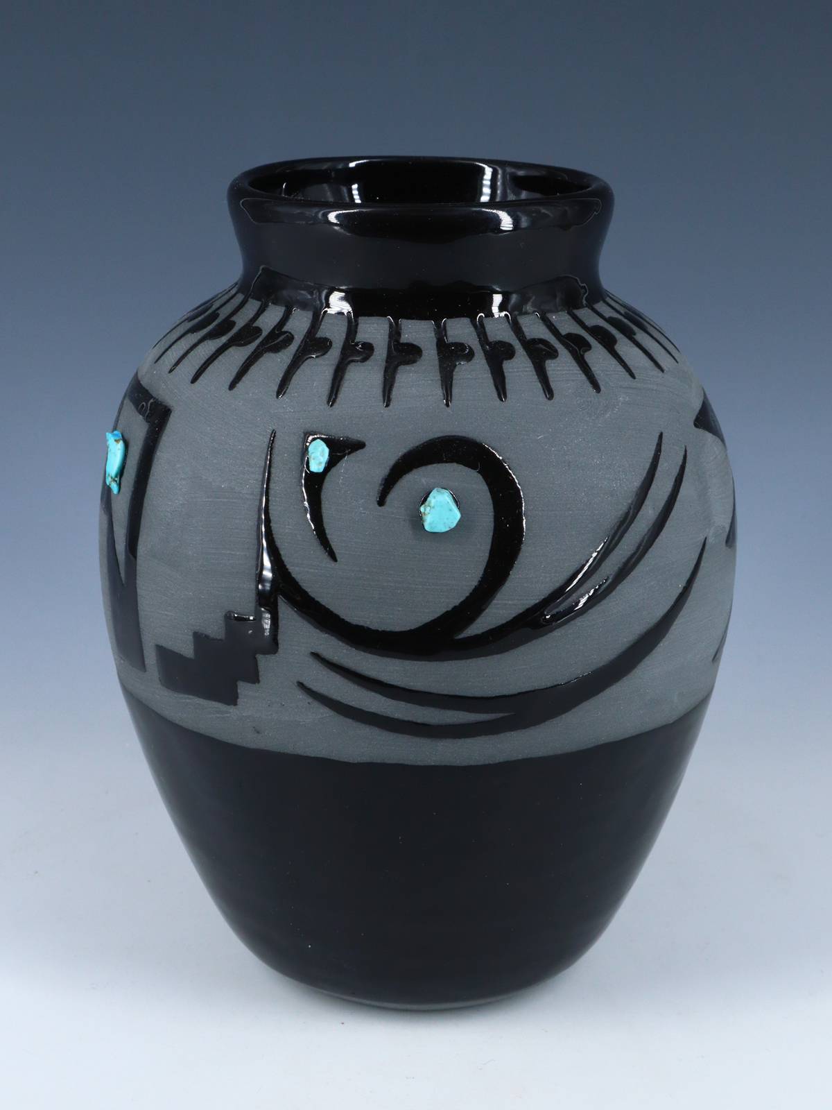 San Juan Pueblo Black Pottery