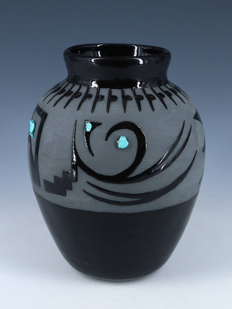 San Juan Pueblo Black Pottery