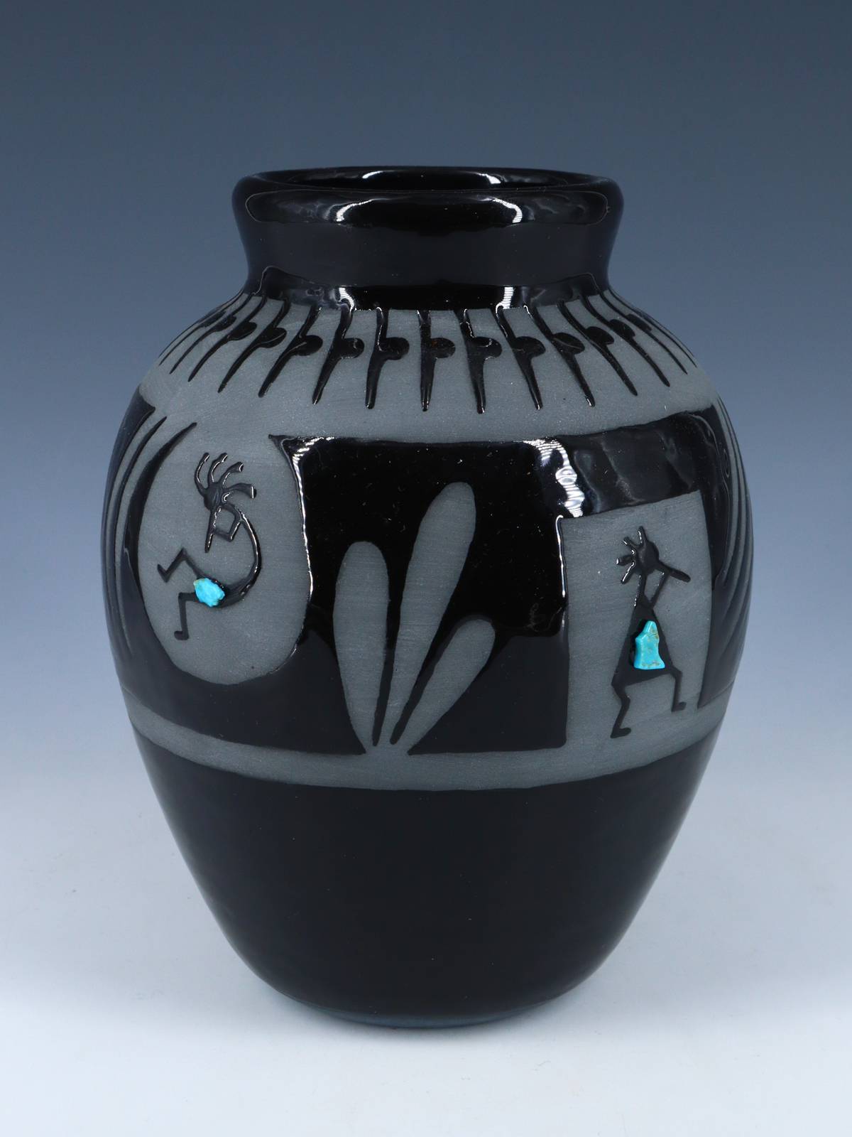 San Juan Pueblo Black Pottery