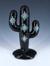 Cactus de poterie noire de San Juan Pueblo
