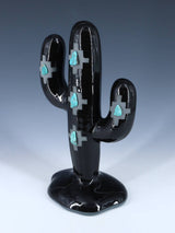 Cactus de poterie noire de San Juan Pueblo