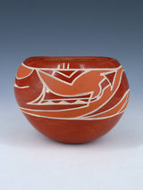 Estate Santa Clara Pueblo Hand Coiled Painted Redware Pottery - PuebloDirect.com