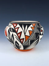 Acoma Pueblo Hand Painted Parrot Pottery Bowl - PuebloDirect.com