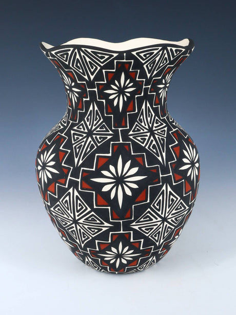 Large Acoma Pueblo Hand Painted Pottery Vase - PuebloDirect.com