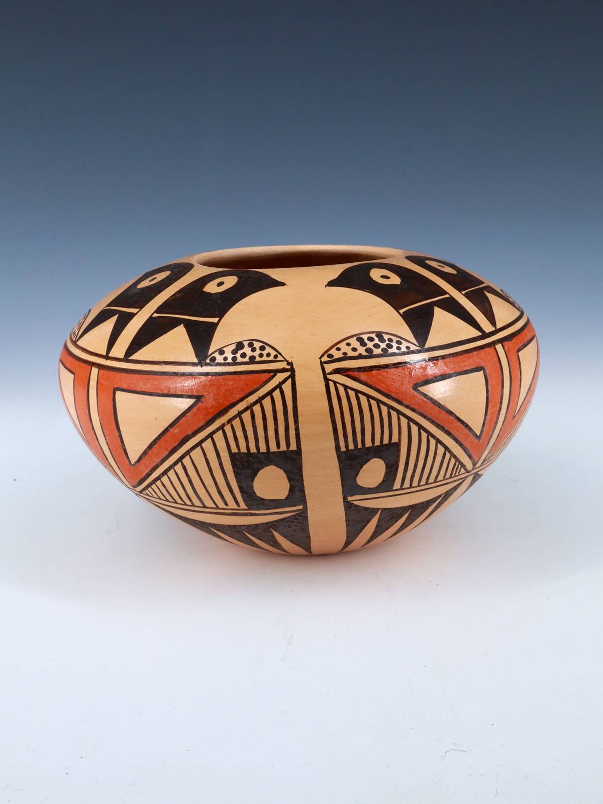 Hopi Hand Coiled Pottery Bowl - PuebloDirect.com