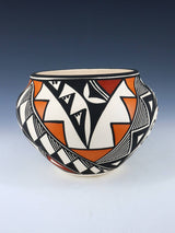 Acoma Pueblo Hand Painted Parrot Pottery Bowl - PuebloDirect.com