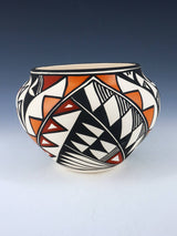 Acoma Pueblo Hand Painted Parrot Pottery Bowl - PuebloDirect.com