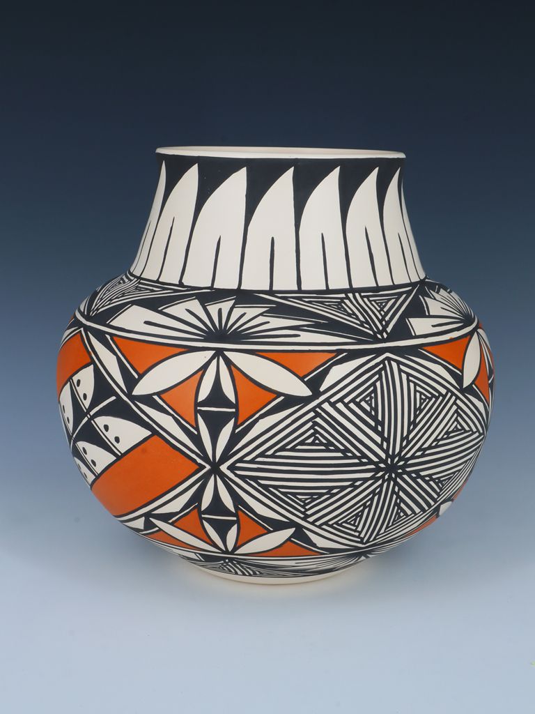 Acoma Pueblo Hand Painted Pottery Olla - PuebloDirect.com
