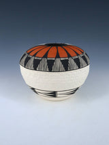 Acoma Pueblo Hand Painted Pottery Seed Pot