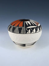 Acoma Pueblo Hand Painted Pottery Seed Pot