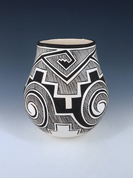 Laguna Pueblo Hand Coiled Pottery Olla