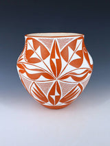 Acoma Pueblo Hand Coiled Painted Pottery Bowl