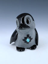 San Juan Pueblo Black Pottery Penguin