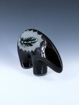 San Juan Pueblo Black Pottery Bear