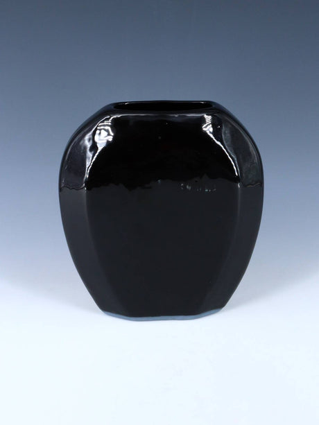 San Juan Pueblo End of the Trail Black Pottery Pillow Pot