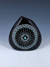 San Juan Pueblo Black Pottery Pillow Pot