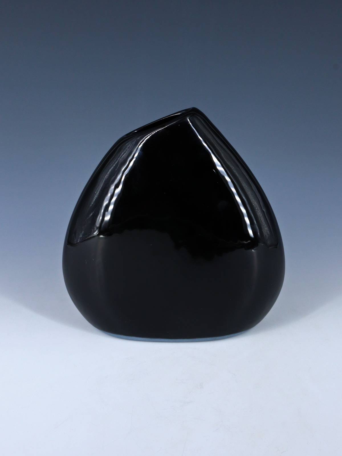 San Juan Pueblo Black Pottery Pillow Pot