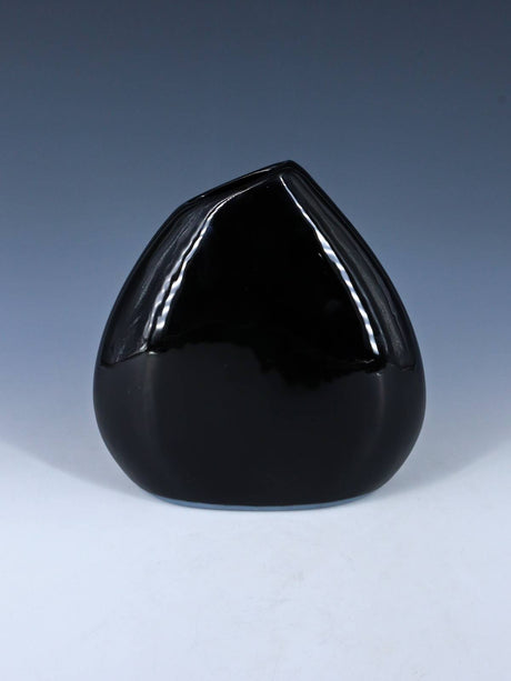 San Juan Pueblo Black Pottery Pillow Pot