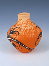Vase de poterie fait à la main de lézard de Zuni Pueblo