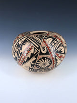 Mata Ortiz Hand Coiled Painted Gecko Pottery Seed Pot