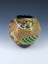 Mata Ortiz Hand Coiled and Painted Paquime Pottery