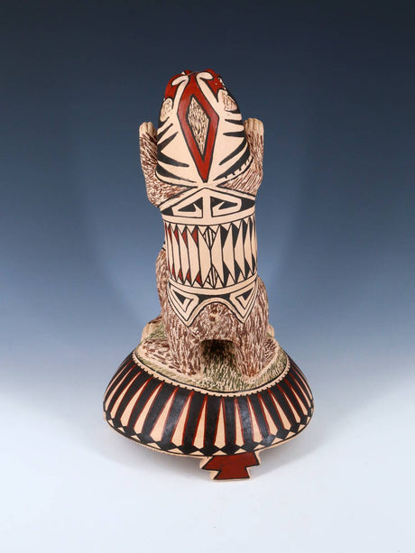 Mata Ortiz Hand Coiled Pottery Prairie Dogs Effigy