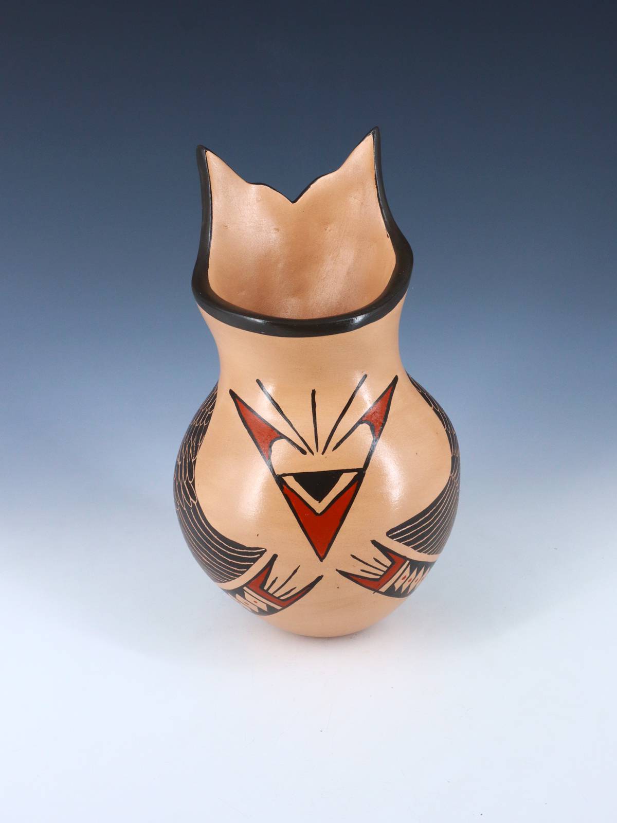 Mata Ortiz Hand Coiled Owl Effigy Pottery