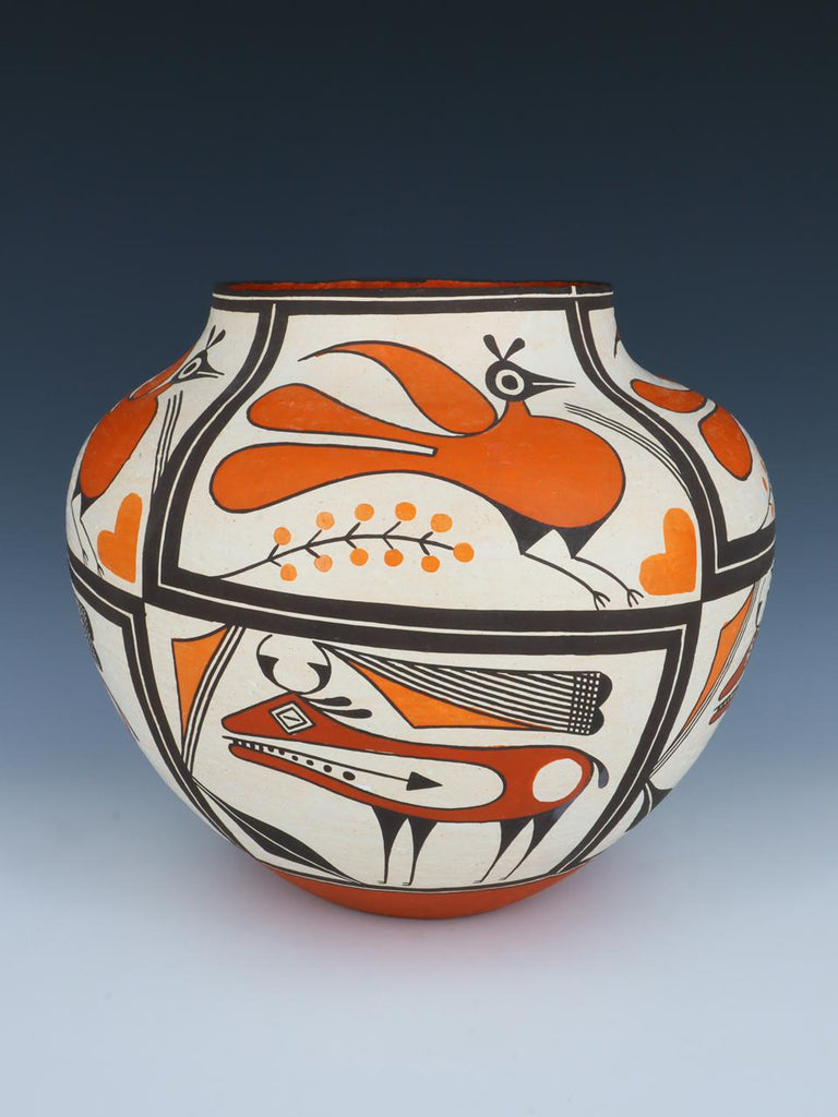 Acoma Pueblo Coiled Hand Painted Pottery Olla - PuebloDirect.com