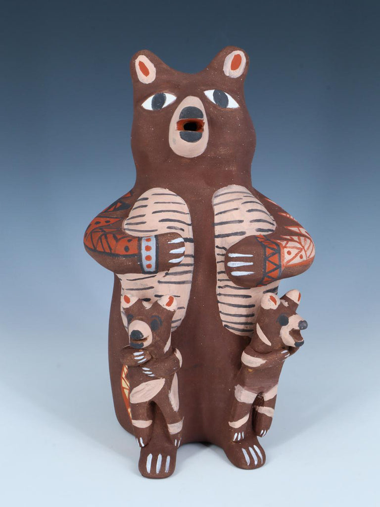 Jemez Pueblo Pottery Bear Family Storyteller Doll - PuebloDirect.com