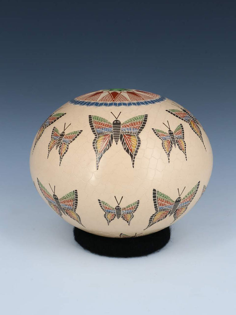 Mata Ortiz Hand Etched Butterfly Pottery - PuebloDirect.com