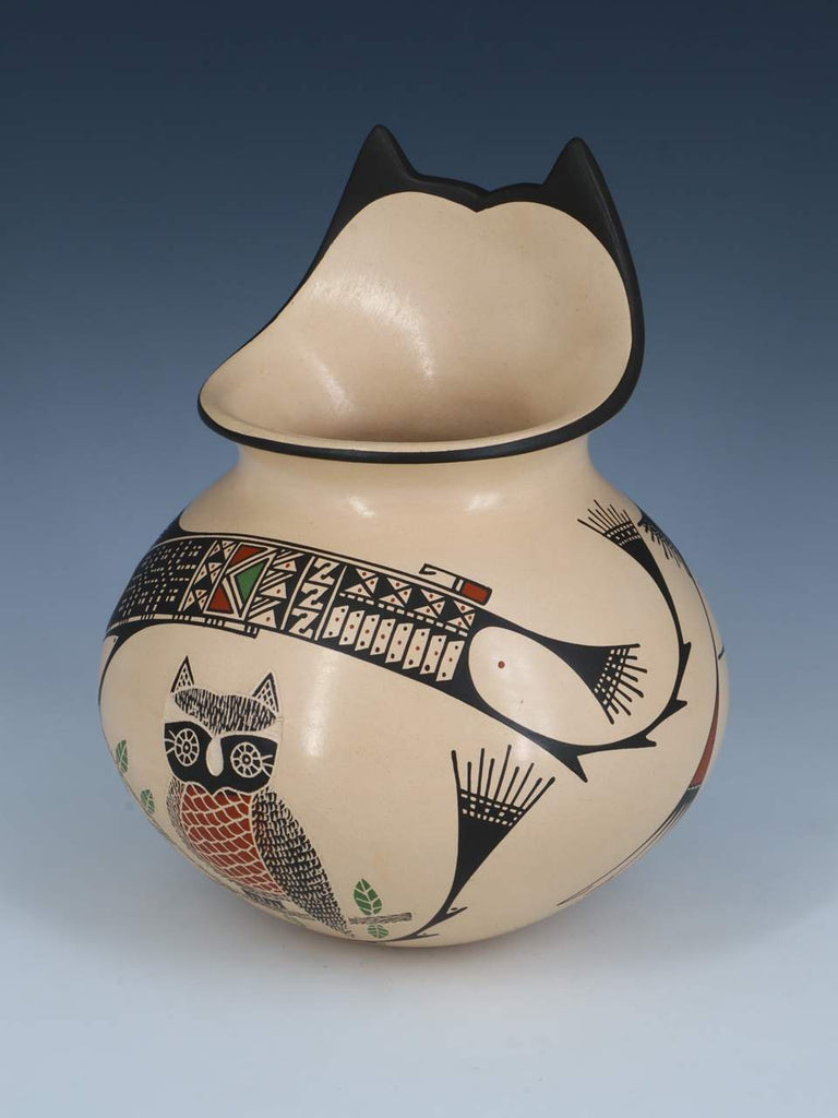 Mata Ortiz Hand Coiled Owl Effigy Pottery - PuebloDirect.com