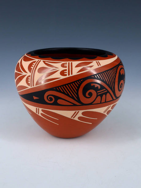 Handmade Geometric Jemez Pueblo Pottery Bowl